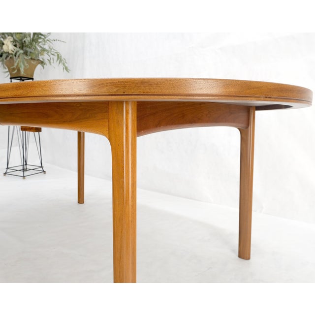 Brown Dux of Sweden Oval Walnut Danish Dining Table w/ 3Leaves Total 135" in Length For Sale - Image 8 of 12