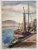 Nautical 1940s San Francisco Fisherman's Wharf Painting For Sale - Image 3 of 3