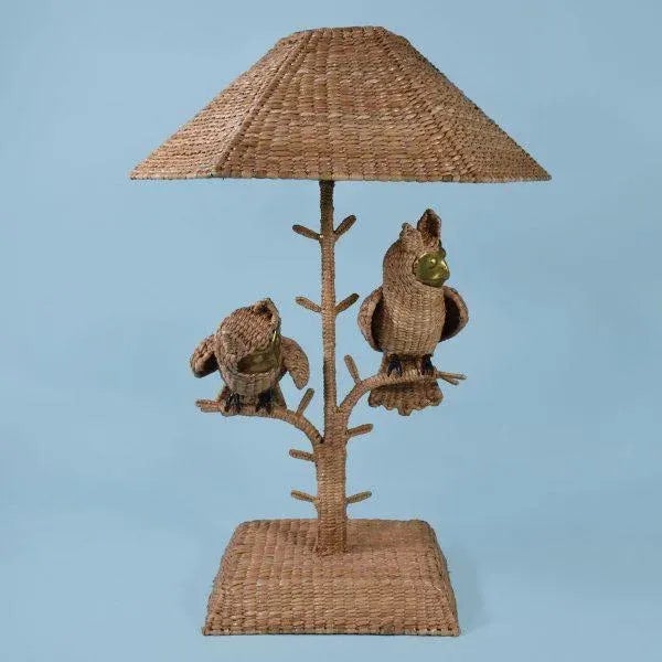 Boho Chic Mario Lopez Torres Large Owl Table Lamp For Sale - Image 3 of 11