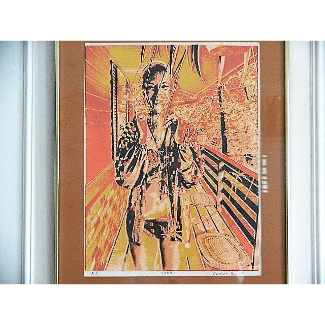 Abstract Expressionism 1970s Jerry Domokur "Lynn" 1978 Vintage Serigraph Art Print - Artist Proof (a.p.) For Sale - Image 3 of 14