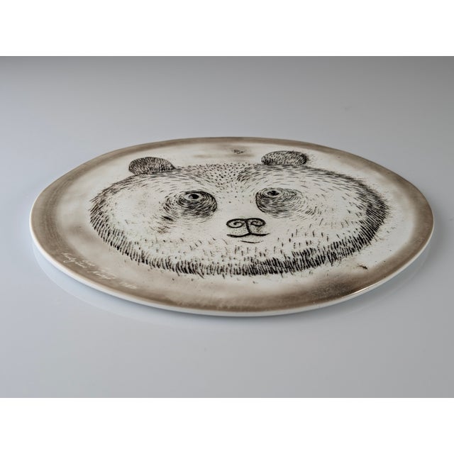 Ceramic Plate by Oiva Toikka for Nuutajärvi, 1983 For Sale - Image 3 of 11