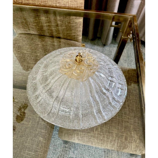 Traditional Murano Rugiadoso Glass Flush Mount Ceiling Light For Sale - Image 3 of 15