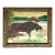 Circa Late 1800s Moose Oil Painting Original Frame For Sale