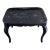 Ebonized Chinoiserie Coffee Table With Hand Painted Tole Top For Sale