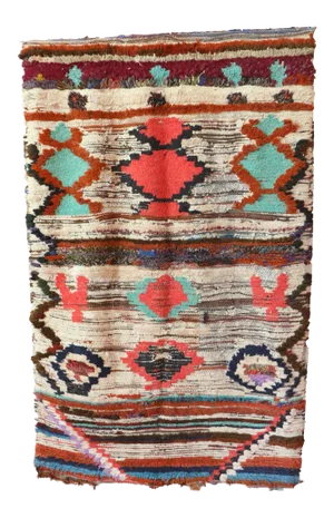 Vintage Abstract Moroccan Rug