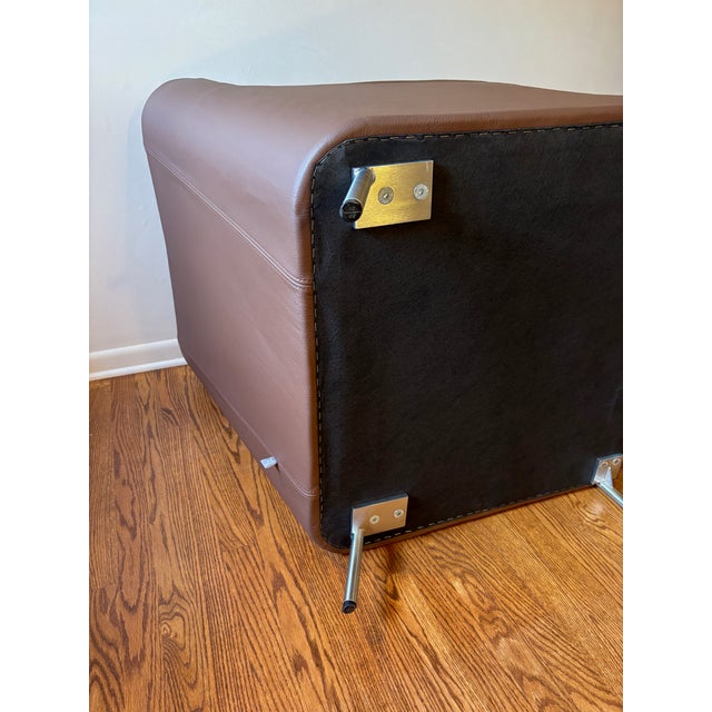 Eilersen Premium Leather High Back Funen Chair and Ottoman For Sale - Image 11 of 13