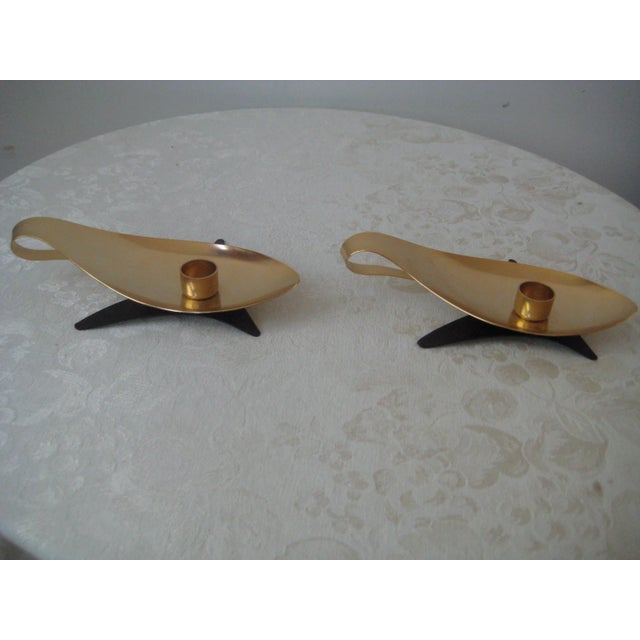 Mid-Century Modern Atomic Table Console/Candle Holder Set - 3 Pieces For Sale - Image 12 of 13