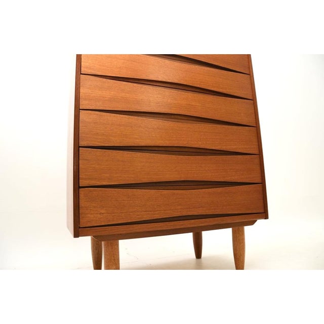 Wood Vintage Scandinavian Teak Chest of Drawers by Skeie & Co., 1960s For Sale - Image 7 of 8