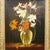 Modern Still Life With Flowers, Oil Painting on Wood, Germany 1950s For Sale - Image 3 of 6