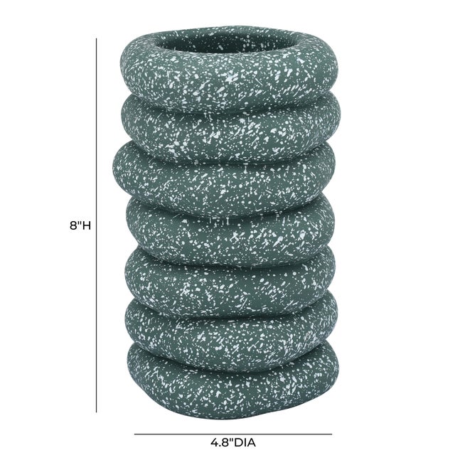 Gabby Speckled Green Cairn Vase For Sale - Image 4 of 4