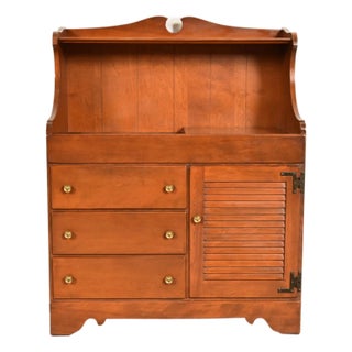 Ethan Allen American Colonial Solid Maple Dry Sink For Sale