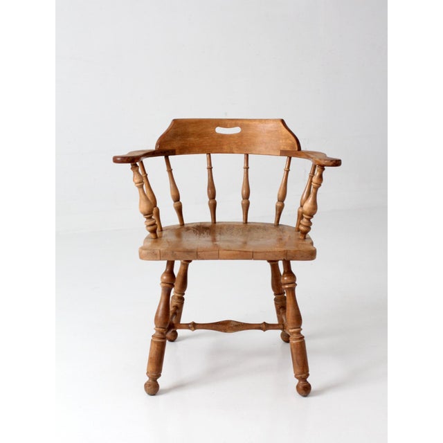 Vintage Ethan Allen Windsor Armchair For Sale - Image 6 of 16