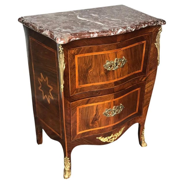 Antique Louis XV Chest of Drawers with Marble Top, 1760s For Sale - Image 9 of 9