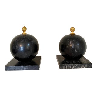 Early 20th Century Art Deco Marble Bookends Made in Italy - a Pair For Sale