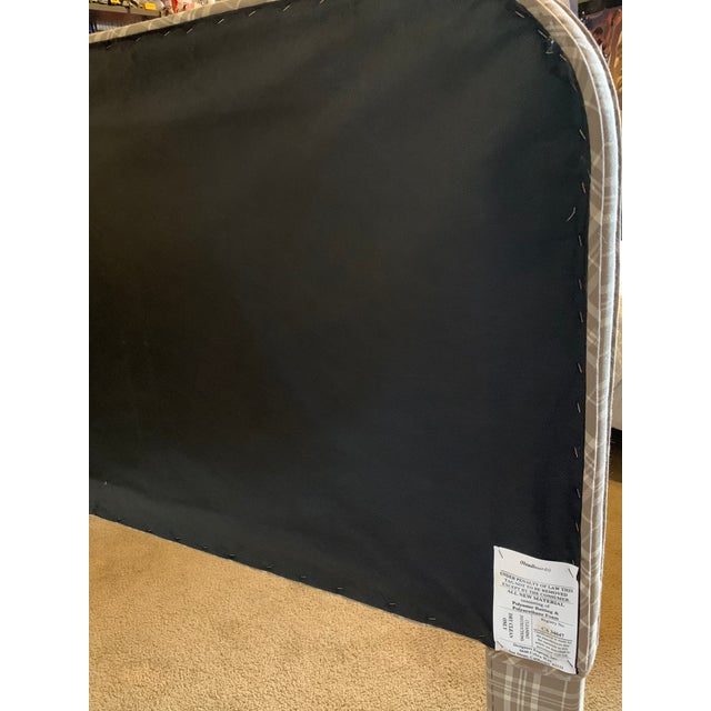 Custom Plaid Upholstered Full Size Headboard Chairish