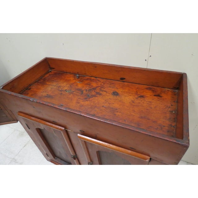 This is a fabulous antique farmhouse dry sink we picked up in the southeast. It is certainly handmade and put together...