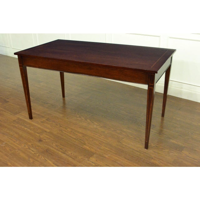 Mahogany Hepplewhite Writing Desk by Leighton Hall. Made-To-Order For Sale - Image 4 of 11