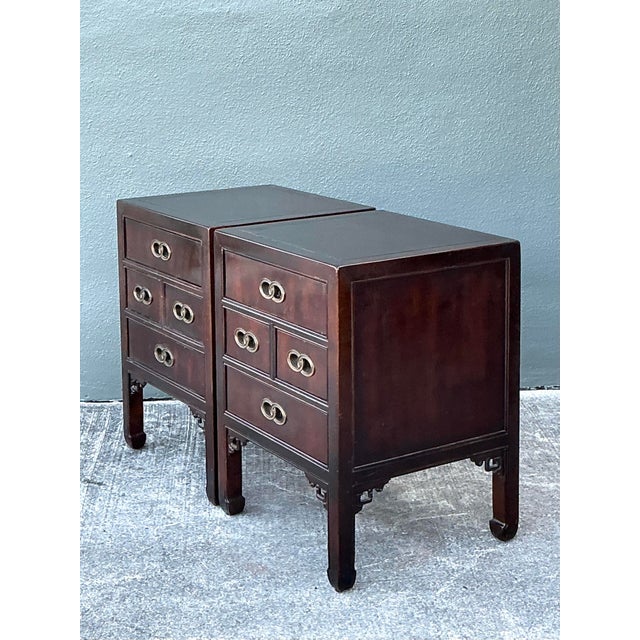 Wood Vintage Henredon Fretwork Nightstands - A Pair For Sale - Image 7 of 11