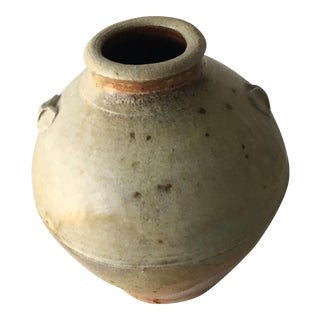 Studio Ceramic Crimped Edge Vase For Sale