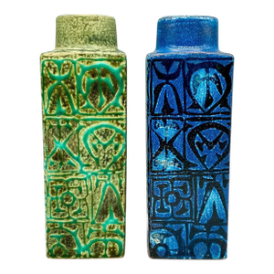 1960s Danish Modern Limited Edition Royal Copenhagen Vases in the Baca Style- A Pair