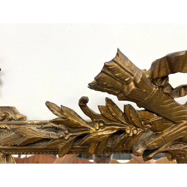 Large Antique Pediment Mirror For Sale - Image 11 of 18