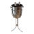 Vintage Mid-Century Modern Stainless Steel Champagne Bucket on Tripod Stand, 30.5” For Sale