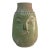 1970s Green Ceramic Vase With Face Motif For Sale