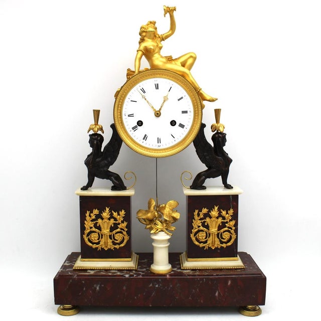 18th Century Bronze Directory Watch in Marble Bronze For Sale - Image 16 of 16