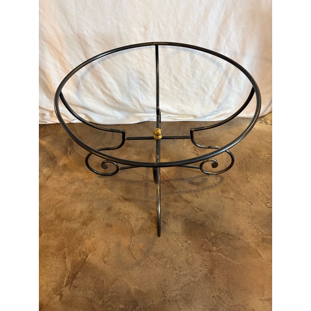 French Italian design, metal table base only. Add thick round glass or marble to make a fabulous center table or dining...
