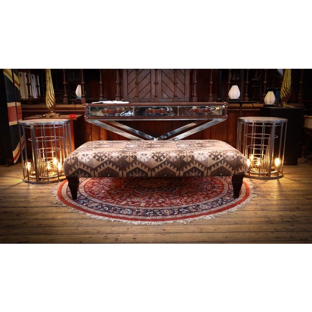 Early 21st Century Large Brown Kilim Ottoman from John Sankey, 2010s For Sale - Image 5 of 11