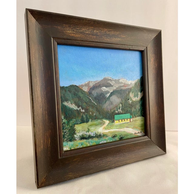 Wood Contemporary Tolland Schoolhouse Colorado Painting – Rollins Pass Rocky Mountains Landscape For Sale - Image 7 of 11