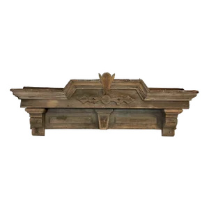 Early 20th Century Architectural Salvage Wood Transom With Tin Top