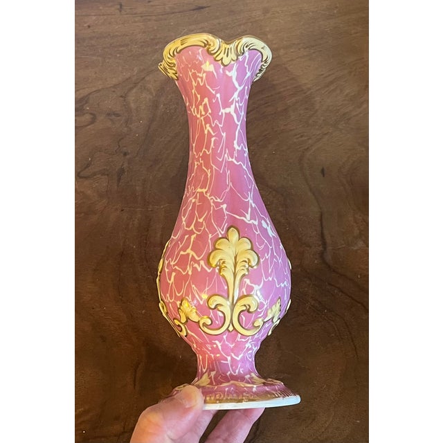 Antique Early 19th Century English Regency Pink Porcelain Baluster Vase in the French Louis XVI Taste For Sale - Image 10 of 11