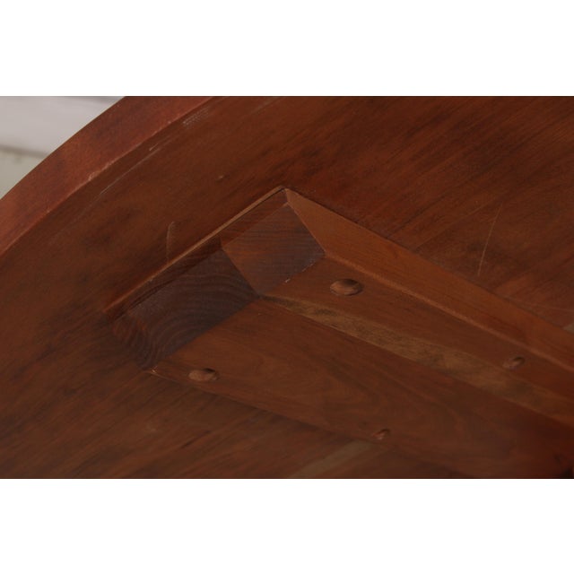 Stickley Round Cherry Dining Table Mission Style For Sale - Image 9 of 15