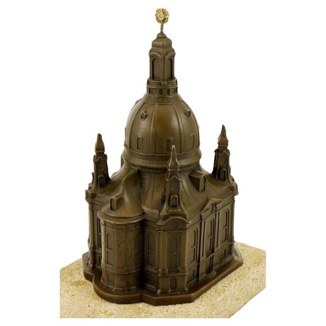 Dresden Frauenkirche Church Model in Bronze For Sale - Image 9 of 9