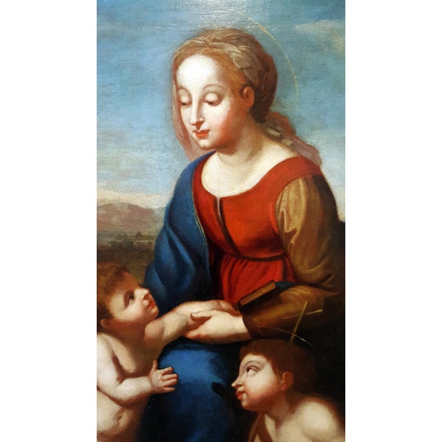 Italian Madonna With Child -17th/18th Century Italian Old Master - Oil Painting For Sale - Image 3 of 10