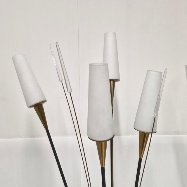 Black Vintage Floor Lamps by René Mathieu for Maison Lunel, 1950s, Set of 2 For Sale - Image 8 of 10