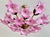 1980s Italian Style Pink Floral Crystal Flush Mount Chandelier, 3-Light For Sale - Image 11 of 17