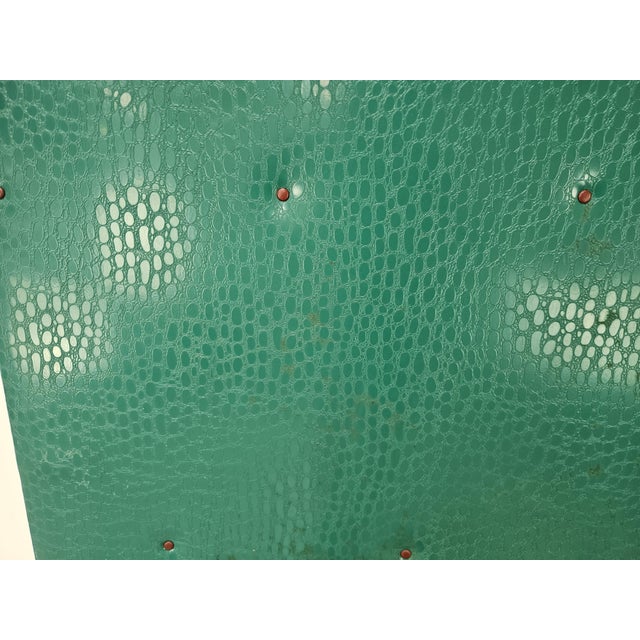 Mid-Century Modern Green Skai Coat Stand with Brass Hangers, 1950 For Sale - Image 13 of 17