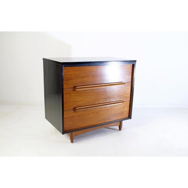 Wood Mid-Century Modern Teak Dresser with Ebonized Frame, Italy, 1950s For Sale - Image 7 of 7