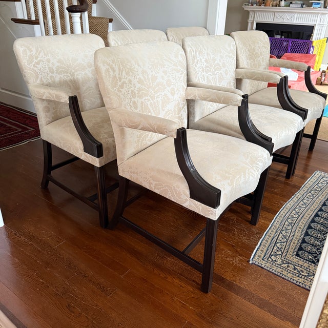 Set of 6 Rose Tarlow Melrose House Chippendale Arm Chairs For Sale - Image 18 of 18