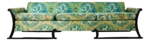 Midcentury James Mont Style Lacquered Gondola Dragon Sofa