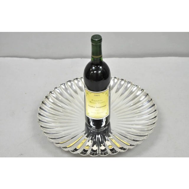 Vintage Reed & Barton 1853 Modern Silver Plated Scalloped 14" Round Dish Serving Platter. Circa Mid 20th Century....