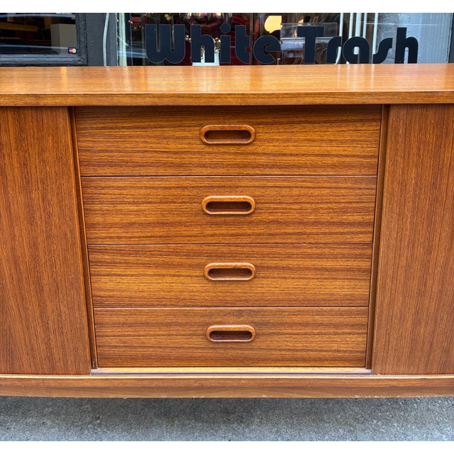 1970s Compact Teak Credenza From Sweden For Sale - Image 4 of 6