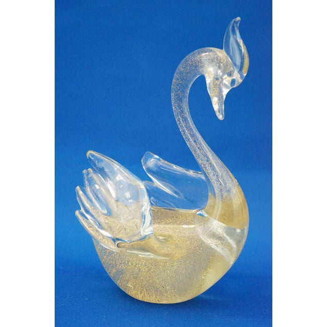 20th Century Murano Blown Glass Swan Sculpture in Gold Aventurine by Archimede Seguso, Italy For Sale - Image 4 of 18