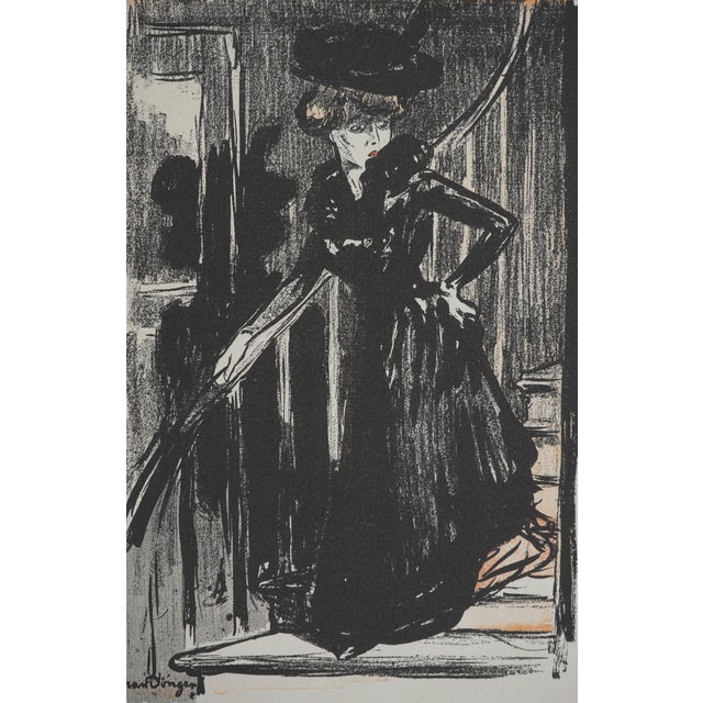 After Kees Van Dongen, Woman with a Hat, Lithograph For Sale - Image 3 of 7