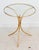 1960s Italian Gilt Faux Bamboo and Glass Side Table For Sale - Image 5 of 6