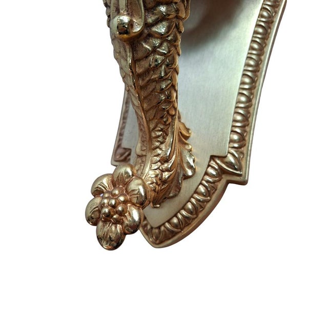 Gold Vintage Wall Lights in Gold-Plated Brass and Cobalt Blue Porcelain, 1990, Set of 8 For Sale - Image 8 of 12