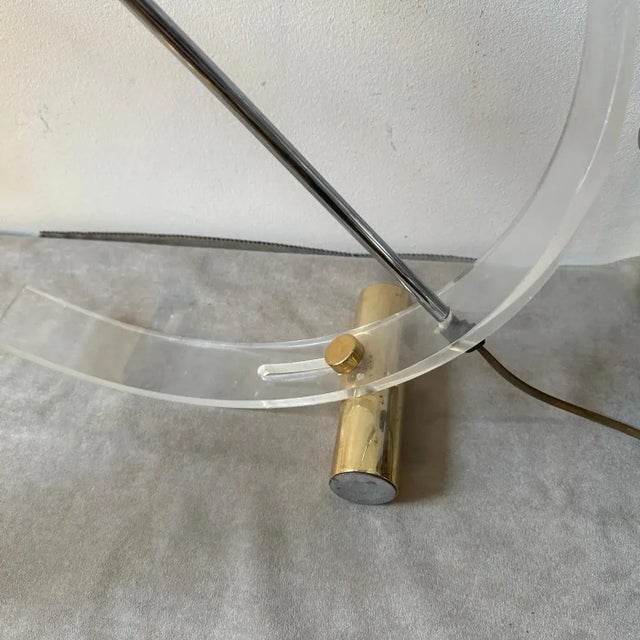1980s Modernist Design Italian Arc Table Lamp For Sale - Image 10 of 12