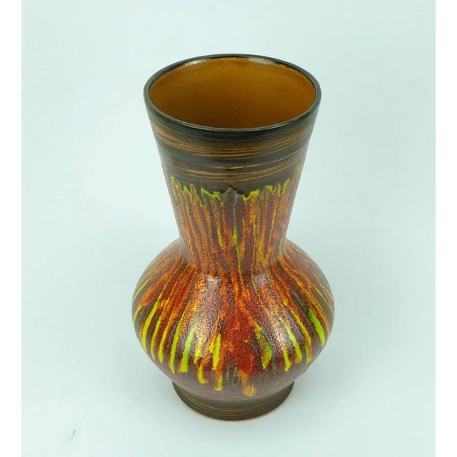 French Lava-Glazed Ceramic 9090 Vase from St. Clement, 1970s For Sale - Image 4 of 9
